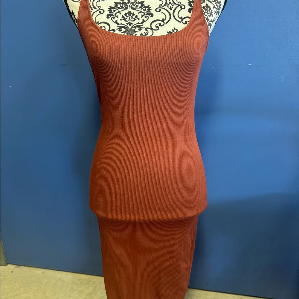 Rolla Coster Sleeveless Midi Dress in Rust